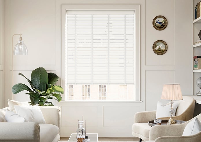 Ecowood Deluxe, Soft White Fine Grain - Motorised Venetian Blind - Image 3